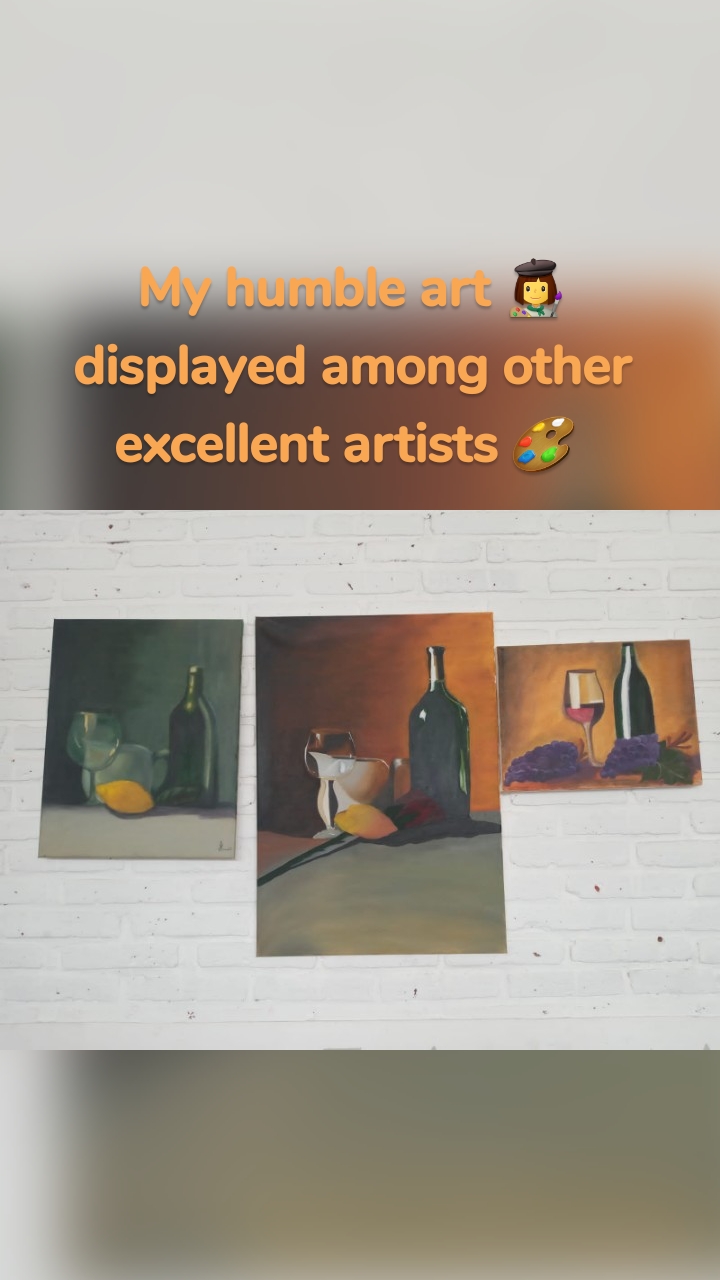 My humble art 👩‍🎨 displayed among other excellent artists 🎨 